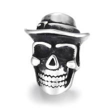  Stainless Steel Skull Bead Polished 6mm Large Hole Beads Metal Charm Accessories for DIY Bracelet Jewelry Making 2024 - buy cheap