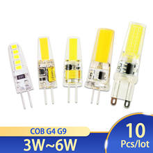 10pcs G9 LED Lamp G4 3W 6W 10W COB SMD 2835 LED G4 G9 Dimmable Lamp AC DC 12V 220V 240V replace Halogen Spotlight Chandelier 2024 - buy cheap