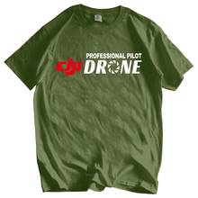 Camiseta de marca para hombre, Camisa de algodón de verano, DJI, piloto profesional, Dron, talla europea, gran oferta 2024 - compra barato