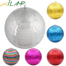 Bola de cristal giratoria de 90-220V de CA, luces de escenario, ktv, bar, dj, decoración de boda, discoteca, hotel, bola de cristal colorida 2024 - compra barato