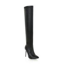Big Size 11 12 13 14 15  Women Long Boots Woman Over The Knee Boot     Inner zipper    Pure color     High heel boots 2024 - buy cheap
