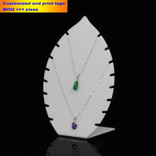 Acrylic Leaf Necklace Display Stand Muti-Necklace Holder Pendant Showing Rack Jewelry L Easel Showcase 2024 - buy cheap