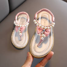 Sandalias con lazo de princesa para niña, chanclas de playa, versión coreana, novedad de verano, 2020 2024 - compra barato