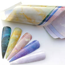 15x4cm Nail Foils Marble Series Pink Blue Foils Paper Nail Art Transfer Sticker Slide Nail Art Decals Nails Accessorie 2024 - buy cheap