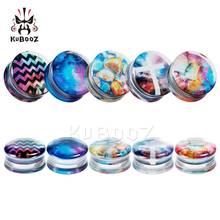 KUBOOZ Piercing  Ear Gauges Flesh Tunnels and Plugs Acrylic Saddle Stretchers Size 8mm to 25mm. 2024 - buy cheap