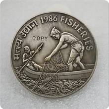 1986 índia 100 rúpias cópia da moeda 2024 - compre barato