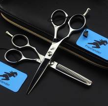 left hand hair scissors professional 440c quality 5.5 inch cutting Thinning hairdressing left-hand barber salon shears lefty 2024 - buy cheap