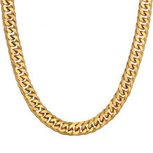 Хип-хоп, тяжелые кубинские ожерелья-цепочки в стиле Майами, 14 мм, толстые золотые цвета, длинные цепочки-чокер для мужчин/женщин и мужчин, ювелирные изделия, Прямая поставка 2024 - купить недорого