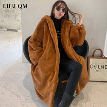 2022 Women Parka Winter Clothes New Oversize Faux Fur Coat Thick Warm Long Fur Jacket Hooded Overcoat Plush Coat Winter Jackets 2024 - buy cheap