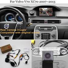 Lyudmila-cámara de marcha atrás para coche, juegos de cámara de visión trasera, RCA y pantalla Original, Compatible con Volvo V70 XC70 3 2007 ~ 2013 2024 - compra barato