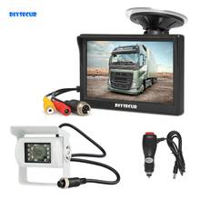 DIYSECUR-Monitor de visión trasera de marcha atrás para coche, 5 ", HD, impermeable, CCD, visión nocturna, cámara de respaldo para autobús, camión, cargador gratis 2024 - compra barato