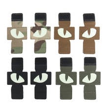 1 Pair Reflective Cat Eye Tactical Patch Hook Fasteners Military Combat Glow In Dark Tag Applique Badge Tactical Helmet Backpack 2024 - buy cheap