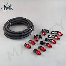 AN10 acero inoxidable/NYLON ntrenzado línea de aceite/manguera + accesorio para manguera KIT adaptador final 2024 - compra barato