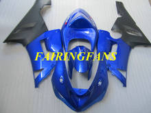 Kit de carenagem de motocicleta para kawasaki ninja zx6r 636, 05, 06, zx, 6r 2005, 2006, abs, azul, preto, carroceria + presentes kj29 2024 - compre barato