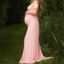 New Elegant Maternity Photography Props Maxi Maternity Gown Sexy Maternity Dress Fancy Shooting Photo 2021 Summer pregnant Dress 2024 - buy cheap