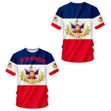 UJWI-Camiseta con bandera de Francia para hombre y mujer, camisa informal con estampado de bandera 3d, ropa holgada de gran tamaño, S-7XL personalizado, Unisex 2024 - compra barato