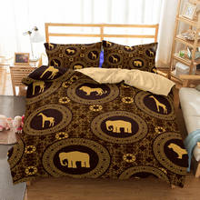 Retro Mandala Bedding Set King Size Bohemian Elephant Duvet Cover Set Countryside Bed Set Brown Quilt Cover Bedroom Set Queen 2024 - buy cheap