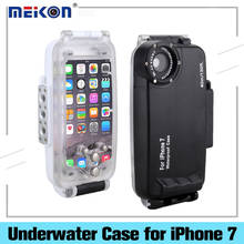 Meikon EasyDive-funda subacuática impermeable para iPhone 7, carcasa subacuática de 40m/130 pies, color blanco y negro 2024 - compra barato