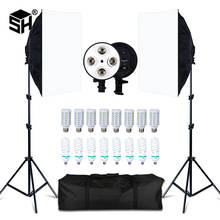 SH Photography Softbox 50x70 Lightbox Lighting Kit 5500K Lamp Continuous Light System With 2M Tripod For Photo Studio Shooting 2024 - buy cheap