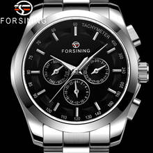 FORSINING Automatic Mechanical Wristwatch Military Sport Male Clock Top Brand Luxury Silver Stainless Steel Date Man Watch 6917 2024 - buy cheap