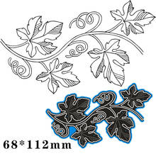 Metal steel Cutting Dies  branches and leaves DIY Scrapbooking Photo Album Embossing paper Cards 68*112mm 2024 - buy cheap