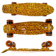 22 Inch Leopard Penny Board Cruiser Skateboard Adults City Travel Portable Sport Fish Board Blue Yellow Skate Gears Scooter 2024 - buy cheap