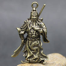 Colgante de llave de latón de cobre puro, llavero de coche Guan Yu, regalo de decoración de 46x30mm, colgante de joyería, accesorios de decoración 2024 - compra barato