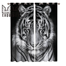 Tiger Window Curtains Living Room Curtain Rod Kitchen Indoor Drapes Decor Kids Room Curtain Curtain Panels With Grommets 2024 - buy cheap