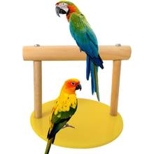 Papagaio de madeira mesa poleiro com base acrílica pássaro em pé exercício moagem 2024 - compre barato