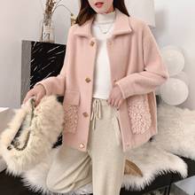 Autumn And Winter Mink Fur Sweater Coat 2019 New Women'S Loose Velvet Long Sleeve Cardigan Jacket Pocket Knitwear AA5262 2024 - buy cheap