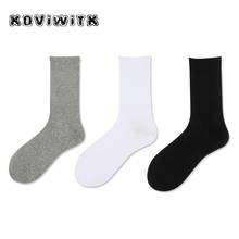 Cotton Solid men Socks Winter Harajuku black Casual Warm male sock Business fashion boys Sweat Comfortable Breathable Men's Sox 2024 - buy cheap