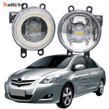 2x for Toyota Yaris Sedan Belta P92_/P96_ 2007-2013 Cut-Line Lens Fog Lights Headlight Lamp LED Angel Eye Daytime Running Lights 2024 - buy cheap