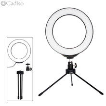 Cadiso Photography LED Selfie Ring Light Dimmable USB Camera Phone Studio Ring Lamp With Tripods For Tiktok Youtube Makeup Video 2024 - buy cheap