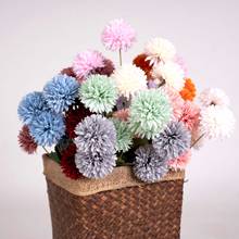 4 head Ball Chrysanthemum Artificial Silk Flower Home Display Wedding Decoration Flowers 2024 - buy cheap