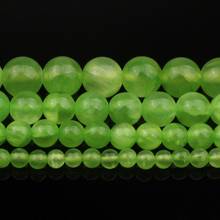Miçangas de pedra de jade amarelo limão-4/6/8/10mm para fazer joias estilosas e colar de 15 polegadas 2024 - compre barato