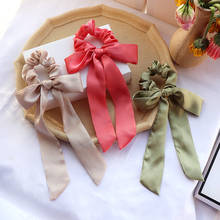 2021 Fashion Big Bow Ribbon Scrunchies Hair Accessories For Women Hair Bands Elastic Rubber Hair Tie for Ponytail Holder 2024 - buy cheap