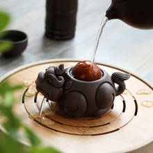 Creative Tea Pet Ornaments Zisha Tea Pet Golden Toad Tea Set Accessories Tea Art Small Monk Figure Ornaments 2024 - buy cheap