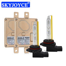 Skyjoyce-kit de iluminação automotiva, xenon, 55w, sem erro, canbus, balastro digital, h1, h3, h7, h11, 9012, d2h, kit de lâmpada brilhante rápida, 12v, 5500k 2024 - compre barato