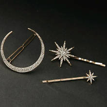 Star Rhinestone Hairpin Vintage Women Hair Clip Moon Star Hair Pins Accessories Wedding Hair Jewelry Star Moon Rhinestone 2024 - buy cheap