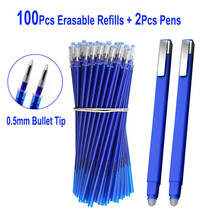 DELVTCH 102Pcs/Set Erasable Gel Pen Refill 0.5mm Blue Black Ink Bullet Tip Rod Office School Writing Accessories Washable Handle 2024 - buy cheap