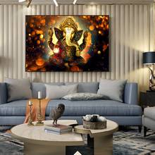 Ganesha Gods Canvas Paintings Wall Art Hindu Gods Canvas Prints Hinduism Decorative Pictures Home Living Room Decor No Frame 2024 - buy cheap