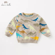 DB11613 dave bella winter knitted sweater infant baby boy long sleeve cotton pullover kids toddler tops children knitted sweater 2024 - buy cheap