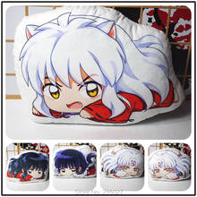 Inuyasha e higurashi, boneca de pelúcia dupla face com travesseiro para cosplay de anime, kagome, sfmaru, kikyo, capa de pelúcia, 48cm 2024 - compre barato