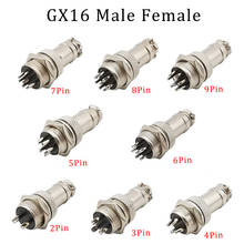 1Set GX16 Metal Aviation Panel Mount Connector GX16 2/3/4/5/6/7/8Pin Male Female Circular Aviation Plug Socket 16mm Wire Adapter 2024 - buy cheap