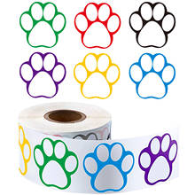 500pcs 1 Inch Paw Print Sticker for Kids Reward Seals Labels for Birthday Children's Day Party Gift Packaging Encourage Stickers 2024 - buy cheap