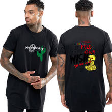 Camiseta con dobladillo redondo expandido para hombre, camisa de Cactus 19SS, Travis Scott, Hoz, hip-hop, ropa de calle, 2020 2024 - compra barato