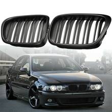 Front Bumper Kidney Grill Replacement Dual Slat Grilles for BMW E39 5 Series 525 528 1995-2004 Matte Black 2024 - buy cheap