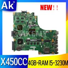 Akmey X450CC Laptop motherboard For Asus X450CC X450C X450 Test original mainboard 4GB-RAM I5-3230M 2.6 GHz GT740M 2024 - buy cheap