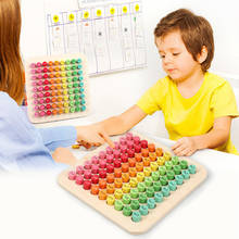 Brinquedo blocos de matemática 9x9, mesa para aprender digital, educação inicial, brinquedo de madeira para crianças 2024 - compre barato