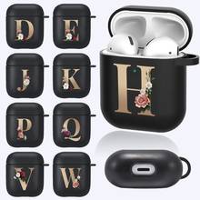 Silicone Cases for Apple AirPods 1st / 2nd Generation Shockproof Golden Letters Protective Bluetooth Wireless Earphone Cover 2024 - buy cheap